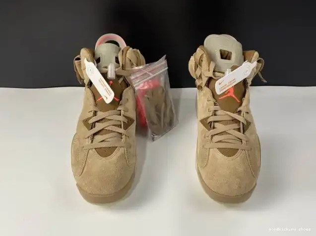 Cheap Travis Scott Khaki Retro Air British 6 Jordan DH0690-200 0508